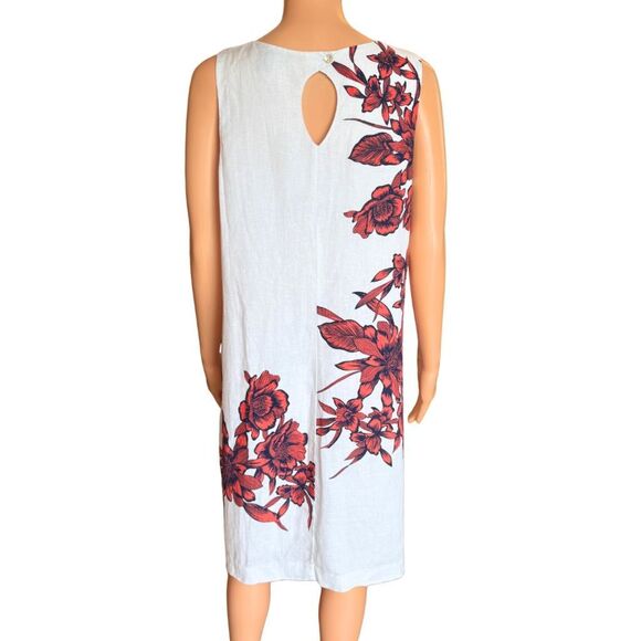 Tommy Bahama Women’s Lavatera Leis Floral Print Linen Shift Dress Medium - Picture 5 of 6